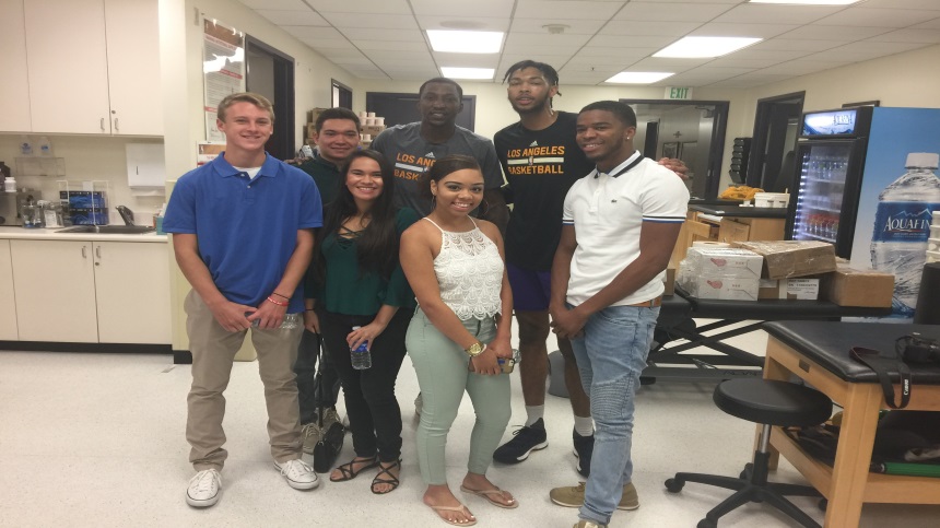 Students Posing with Kentavious