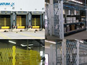 Warehouse racking gates