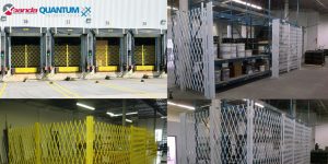 Warehouse racking gates