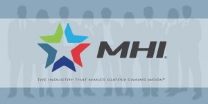 MHI Logo over people in background