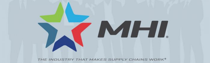 MHI Logo over people in background