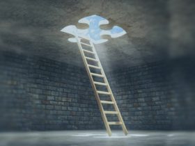 Ladder descending from puzzle hole