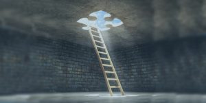 Ladder descending from puzzle hole