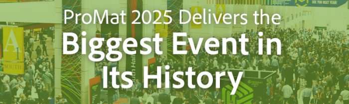 ProMat 2025 crowds. Supply Chain exhibition. Manufacturing professionals.